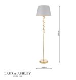 Laura Ashley Halton Floor Lamp Distressed Gold Leaf With Shade - Image 9
