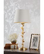 Laura Ashley Halton Table Lamp Distressed Gold Leaf With Shade - Image 3