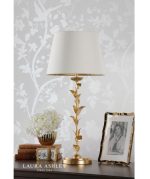 Laura Ashley Halton Table Lamp Distressed Gold Leaf With Shade - Image 4