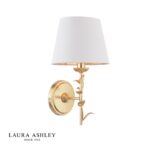 Laura Ashley Halton Wall Light Distressed Gold Leaf With Shade