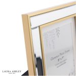 Laura Ashley Clemence Photo Frame Mirror & Gold Leaf 5x7 inch - Image 3