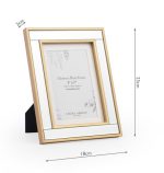 Laura Ashley Clemence Photo Frame Mirror & Gold Leaf 5x7 inch - Image 5