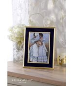Laura Ashley Harrison Photo Frame Brushed Brass and Blue 4x6 inch - Image 4