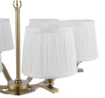 Laura Ashley Hemsley 6lt Chandelier Matt Antique Brass With Shade - Image 2
