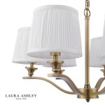 Laura Ashley Hemsley 6lt Chandelier Matt Antique Brass With Shade - Image 3