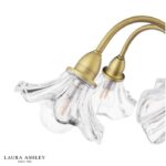 Laura Ashley Kerswell 6lt Semi-Flush Matt Antique Brass & Glass - Image 5