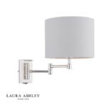 Laura Ashley Marlowe Wall Light Polished Nickel With Shade