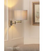 Laura Ashley Marlowe Wall Light Polished Nickel With Shade - Image 4