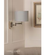 Laura Ashley Marlowe Wall Light Polished Nickel With Shade - Image 5