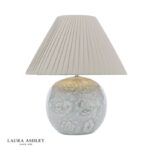 Laura Ashley Montford Table Lamp Blue Ceramic With Shade