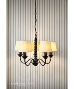 Laura Ashley Norbury 5lt Armed Pendant Matt Black With Shade - Image 4