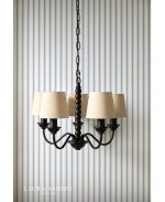 Laura Ashley Norbury 5lt Armed Pendant Matt Black With Shade - Image 5