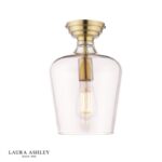 Laura Ashley Ockley Semi-Flush Antique Brass & Champagne Glass