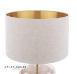Laura Ashley Ockley Table Lamp Antique Brass & Champagne Glass With Shade - Image 2