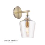 Laura Ashley Ockley Wall Light Antique Brass & Champagne Glass