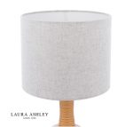 Laura Ashley Padley Table Lamp Yellow Ceramic & Antique Brass With Shade - Image 2