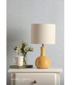 Laura Ashley Padley Table Lamp Yellow Ceramic & Antique Brass With Shade - Image 5