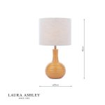 Laura Ashley Padley Table Lamp Yellow Ceramic & Antique Brass With Shade - Image 6