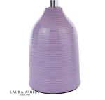 Laura Ashley Penny Table Lamp Purple Ceramic & Polished Chrome With Shade (Twin Pack) - Image 3