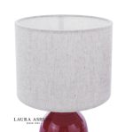 Laura Ashley Penny Table Lamp Red Ceramic & Polished Chrome With Shade (Twin Pack) - Image 2