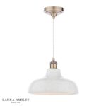 Laura Ashley Pussywillow Pendant White Ceramic