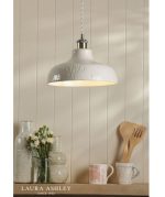 Laura Ashley Pussywillow Pendant White Ceramic - Image 4