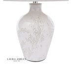 Laura Ashley Pussywillow Table Lamp Cream Ceramic & Polished Chrome With Shade (Twin Pack) - Image 3