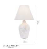 Laura Ashley Pussywillow Table Lamp Cream Ceramic & Polished Chrome With Shade (Twin Pack) - Image 6