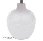 Laura Ashley Redhall Table Lamp White Ceramic & Polished Chrome With Shade - Image 3