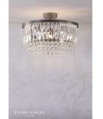 Laura Ashley Rhosill 3lt Semi-Flush Crystal & Aged Pewter - Image 3