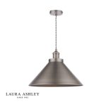 Laura Ashley Rufus Pendant Industrial Nickel