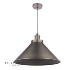 Laura Ashley Rufus Pendant Industrial Nickel - Image 3