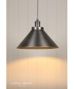 Laura Ashley Rufus Pendant Industrial Nickel - Image 4