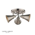 Laura Ashley Rufus 3lt Plate Spotlight Industrial Nickel