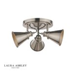 Laura Ashley Rufus 3lt Plate Spotlight Industrial Nickel