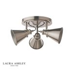 Laura Ashley Rufus 3lt Plate Spotlight Industrial Nickel - Image 2