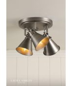 Laura Ashley Rufus 3lt Plate Spotlight Industrial Nickel - Image 4