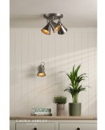 Laura Ashley Rufus 3lt Plate Spotlight Industrial Nickel - Image 5