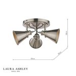 Laura Ashley Rufus 3lt Plate Spotlight Industrial Nickel - Image 6