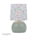 Laura Ashley Sherston Table Lamp Blue Crackle Glaze With Shade