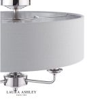 Laura Ashley Sorrento 3lt Semi-Flush Polished Nickel With Silver Shade - Image 2