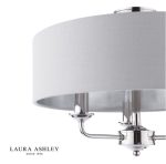 Laura Ashley Sorrento 3lt Semi-Flush Polished Nickel With Silver Shade - Image 3