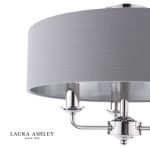Laura Ashley Sorrento 3lt Semi-Flush Polished Nickel With Charcoal Shade - Image 3
