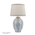 Laura Ashley Stannard Table Lamp Blue Ceramic With Shade