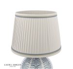 Laura Ashley Stannard Table Lamp Blue Ceramic With Shade - Image 2