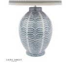Laura Ashley Stannard Table Lamp Blue Ceramic With Shade - Image 3