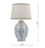 Laura Ashley Stannard Table Lamp Blue Ceramic With Shade - Image 5