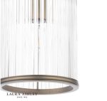 Laura Ashley Sutton Pendant Matt Antique Brass & Ribbed Glass - Image 3