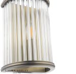 Laura Ashley Sutton Wall Light Matt Antique Brass & Ribbed Glass - Image 3