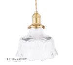Laura Ashley Theodore Pendant Antique Brass & Ribbed Glass - Image 2